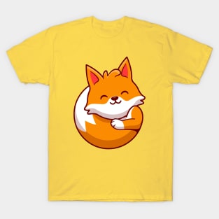 Cute Fox Cartoon T-Shirt